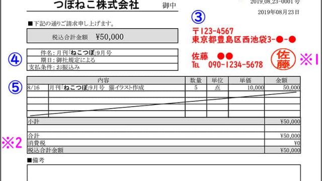 請求書を送ってください あわわ 書き方は どうすれば トライトーン アートラボ